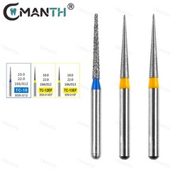 US 20Pcs Dental Burs Diamond Bur Taper Conical End Extra Fine For High Speed FG