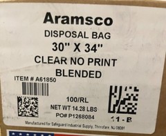 Asbestos Disposal Bag, Clear Non-Printed Contractor Bag, Perforated, Multi-Size