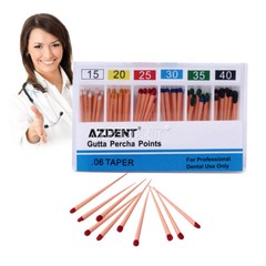 120pcs/pack AZDENT Dental Endo Gutta Percha Points Taper 0.02/0.04/0.06 15#-40#