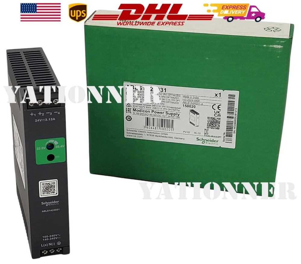 Schneider ABLS1A24031 Regulated Power Supply 100-240V AC, 24V 3.1 A Single Phase
