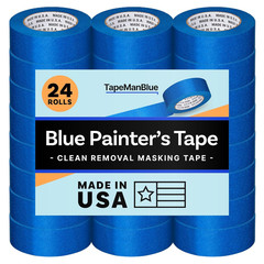 Blue Painters Tape 2 Inch X 60 Yards – Case of 24 Rolls, Made in the USA (1.88 I