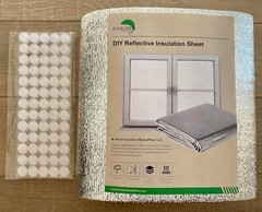 DIYReflective Insulation, Window Kit – 48″ X 10’+65 Self Adhesive Pads-Foam Core