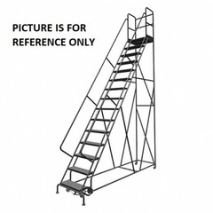 NEW! Tri-Arc 186 in H Steel Rolling Ladder, 15 Steps, 450 lb Load Capacity!!