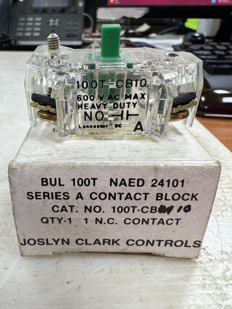 👀 NEW JOSLYN CLARK CONTROLS HEAVY DUTY NO CONTACT BLOCK 600 VAC 800T-CB10
