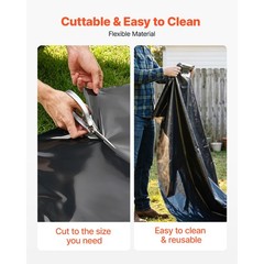 Uimoso 6 Mil Black Plastic Sheeting Roll 20 x 100 ft Durable Polyethylene Film