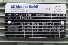 FCPA718-4 MOTOR PUMP 220-280/380-480VAC 50/60HZ 1.84A 1680RPM STOCK H991