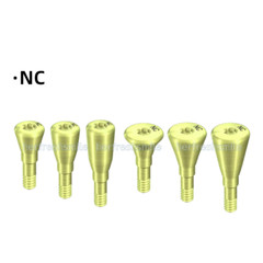 Dental Healing Abutment Caps NC ∅3.6/4.8mm Fit Straumann ITI Screw Golden