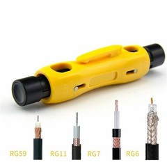 Coaxial Cable Sripper Wire Cutter Stripping Pliers Kit For RG59 RG11 RG7 RG6