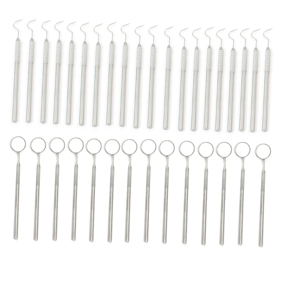 50 Pieces Inst. Basic Dental Set 25 Mirror #5 and 25 Explorer #23 Economy Grade