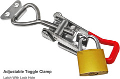 4003 Toggle Latch Clamp, 304 Stainless Steel Adjustable Toggle Latches with Lock