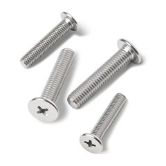 M4-0.7 x 12mm 50Pcs Flat Round Head Machine Screws, 304 Stainless Steel Phill…
