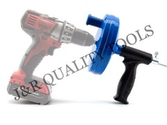 25 Ft. Drain Cleaner With Drill Attachment Pipe Plumbing Snake Clog Sink Toilet