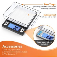 0.01g High Precision Jewelry Scale, 1000g Digital Gram Scale with Hold, Tare …