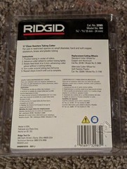 RIDGID 1″ No.101 and 3/4″ No.104 USA Close Quarters Tubing Cutters