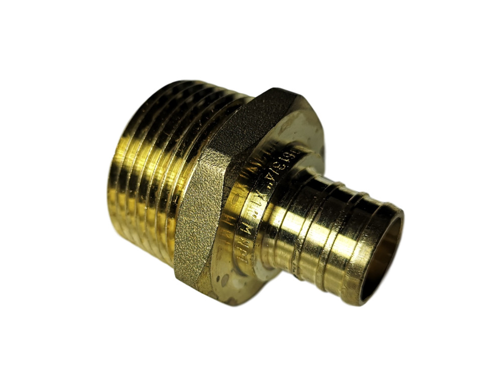 10 PIECES 3/4″ PEX X 1″ MALE NPT ADAPTER, LEAD FREE BRASS CRIMP FITTINGS, PEX B