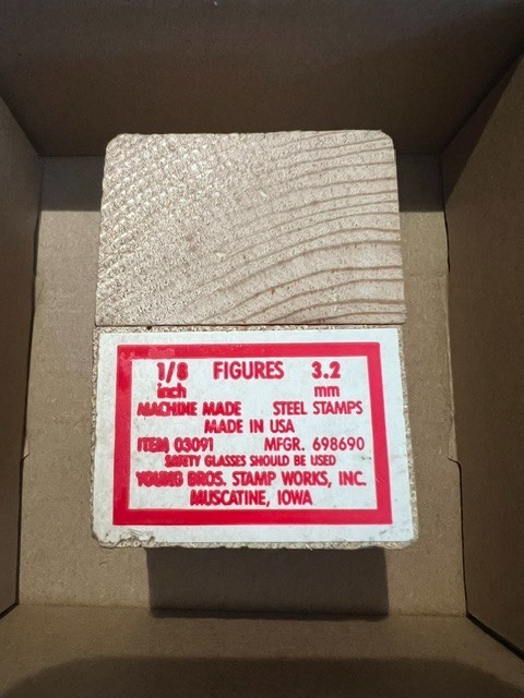 Young Bros. Stamp Works 03091, Metal Number Set 1/8 Inch