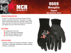 (144 Pairs) MCR Safety Polyurethane Coated Nylon Work Gloves, 13 Gauge Shell