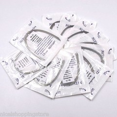 10 Packs Dental Super Elastic NITI Round Rectangular Arch Wire Ovoid/Natural