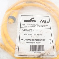 Eaton LynxPower MiniLine Quick Connect Cordset 16/3 AWG 6′ Pigtail AHML3C4XC060F