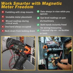 69445 Magnetic Hanger Compatible with Klein Tools Clamp Meters and Multimeters w