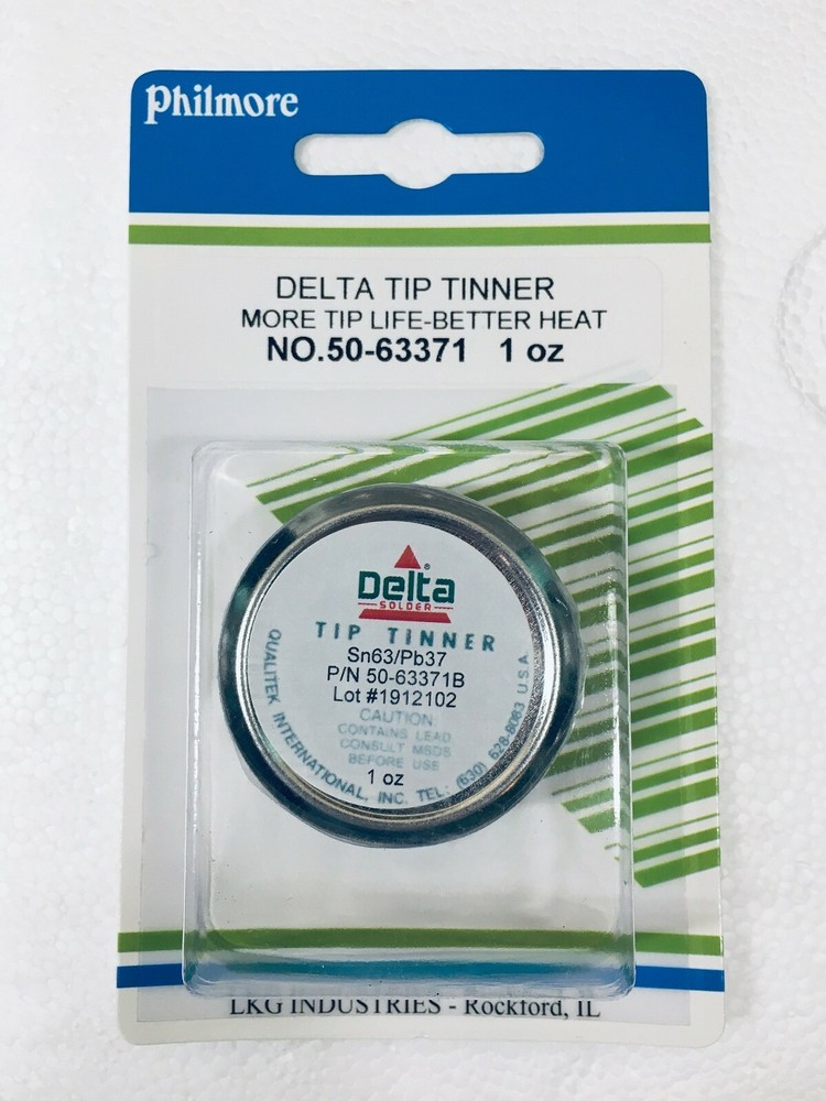 NEW Qualitek Delta Soldering Iron Tip Tinner Cleaner Contains Tin Lead 63/37 1oz