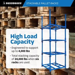 Sandbaggy Heavy-Duty Stackable Pallet Racks – 48” x 48” x 36” | Will Call
