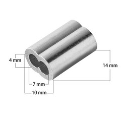 QDiShi 1/8″ 3mm Aluminum Crimping Loop Sleeve for 1/8″ Wire Rope, Cable Ferru…