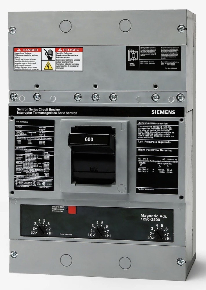 Siemens LXD63B600H 600A 600V Circuit breaker