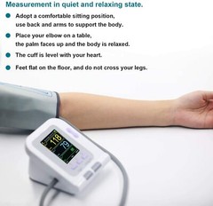CONTEC08A Digital Blood Pressure Monitor show pressure and pulse rate