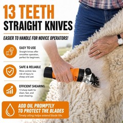 Sheep Shears Wool Clippers Universal Replacement Blades, Shearing Comb and Cu…