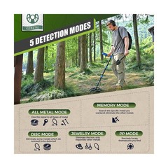 Metal Detector for Adults Professional, Double-D Waterproof Search Coil Gold …