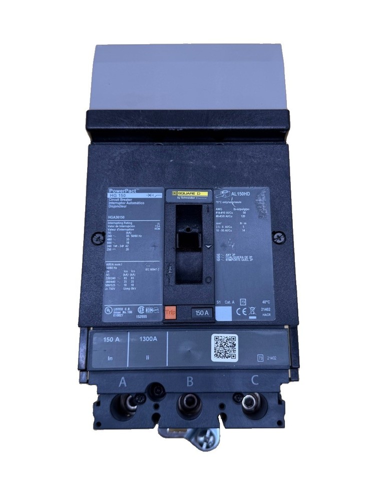 NEW SQUARE D HGA36150 I-Line Circuit Breaker 600V, 150A, 3-Pole – Takeout 🇺🇸