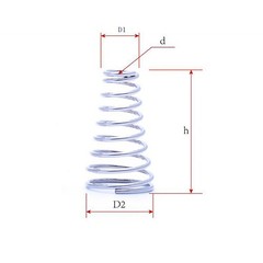 0.4-2mm Wire Dia 304 Stainless Steel Conical Cone Compression Spring Springs