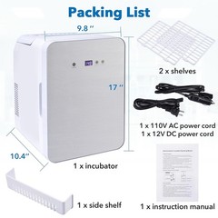 10L Incubator 35-148℉ Bacteria Incubator Thermostatic Cabinet Incubator for Lab