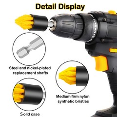 4PCS Drill Brush Attachment Set Power Scrubber For Carpet Tile Grout Cleaning US