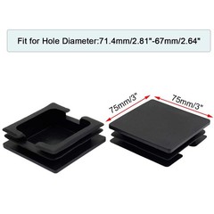 4pack 75mm 3 Inch Square Plastic Plug Tubing End Caps Post End Cap For Square