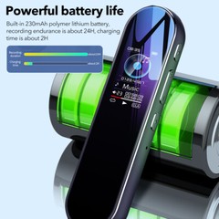 64GB Digital Sound Recorder Mini Voice Audio Magnetic rechargeable MP3 Player