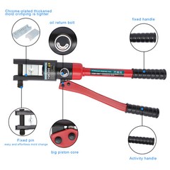 12 Ton Hydraulic Wire Crimper Crimping Tool Battery Cable Lug Terminal W/20 Dies