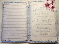 Junk Journal Booklet “CHERRY BLOSSOM” HANDMADE Pink Spring Florals 9X6 40pgs
