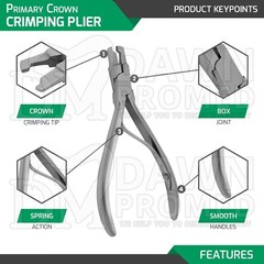 Primary Crown Crimping Plier Dental Orthodontics Instrument German Grade