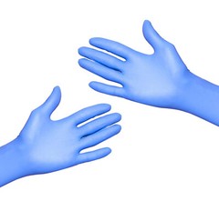 Basic 1000 PCS Blue Vinyl Exam Gloves XL-SIZE