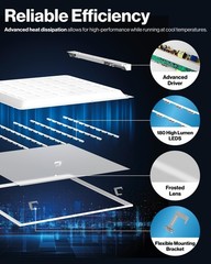 2 PACK – Sunco 2×2 LED Flat Panel Lights Adjustable 20W-40W 4000K-6000K Dimmable