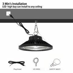 150W UFO Led High Bay Light Dimmable Commercial Industrial Garage Light 5000K