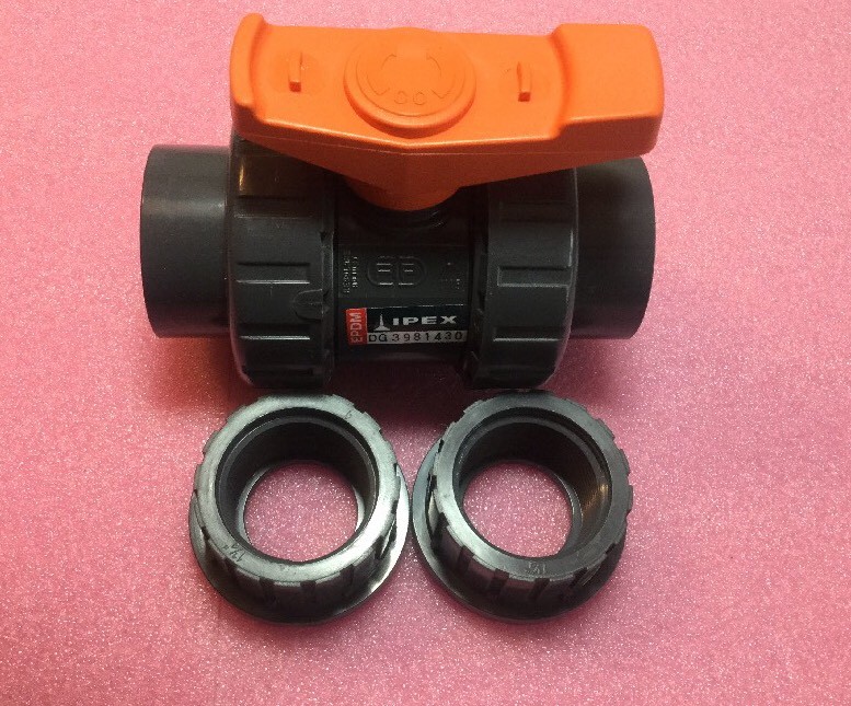 Ipex True Union Ball Valve PVC 1 1/4” EPDM VXBV106 DVXAAV1102IP