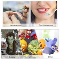 Dental Acrylic Resin Denture Teeth A2 T8 Full Set False Teeth Upper Lower