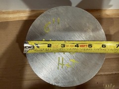 One Piece 4140 Hot Rolled Steel Bar Round Stock Heat Treated 6” OD x ~3 3/4”
