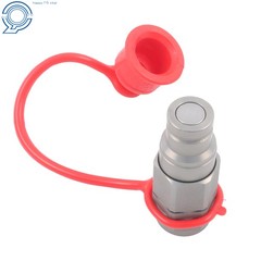 3/8″ Flat Face Hydraulic Quick Coupler Set w/ Dust Caps 3/8″ NPT