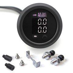 52mm Dual Digital Air Pressure Gauge 0-220 PSI 2 1/8NPT Sensors Kit