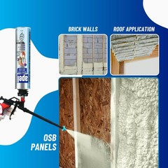 Apel Spray Foam Insulation Kit (36 x 32.80 oz./720 Bd ft) Heat and Acoustic Ins