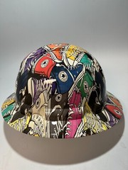 New Full Brim Hard Hat Custom Hydro Dipped CONVERSE ALL STAR SHOES
